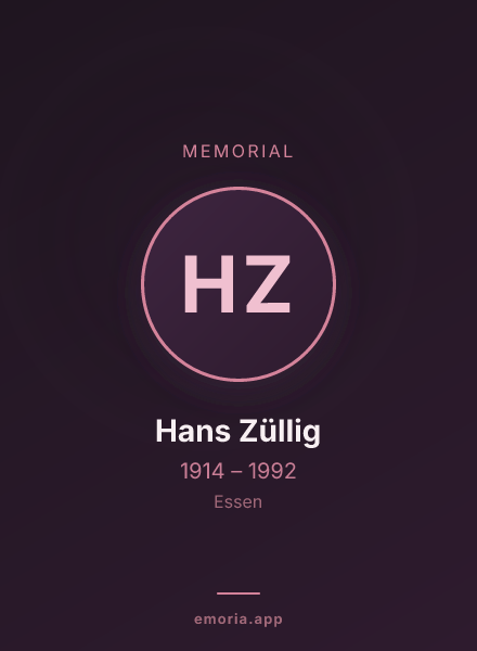 Memorial portrait of Hans Züllig