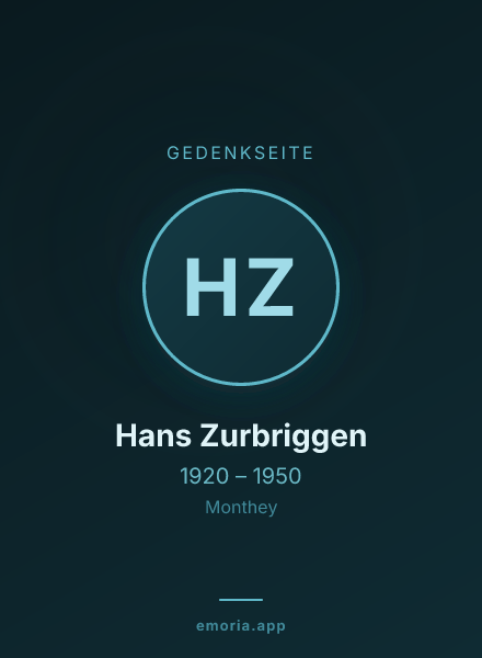 Gedenkportrait von Hans Zurbriggen
