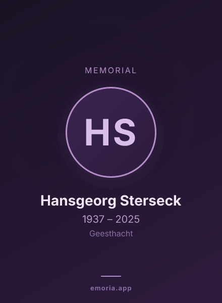 Memorial portrait of Hansgeorg Sterseck