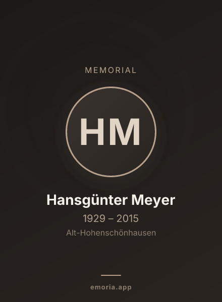 Memorial portrait of Hansgünter Meyer