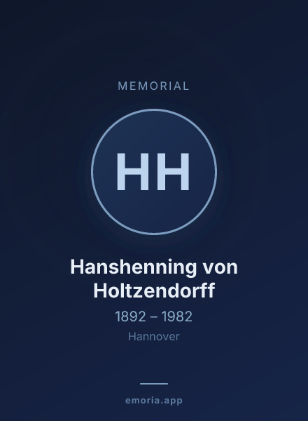Memorial portrait of Hanshenning von Holtzendorff