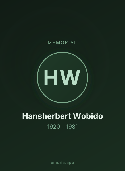 Memorial portrait of Hansherbert Wobido