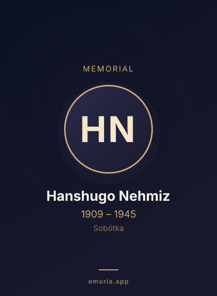 Memorial portrait of Hanshugo Nehmiz