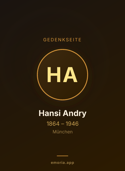 Gedenkportrait von Hansi Andry