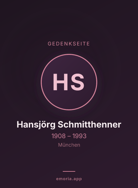 Gedenkportrait von Hansjörg Schmitthenner