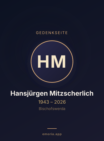 Gedenkportrait von Hansjürgen Mitzscherlich