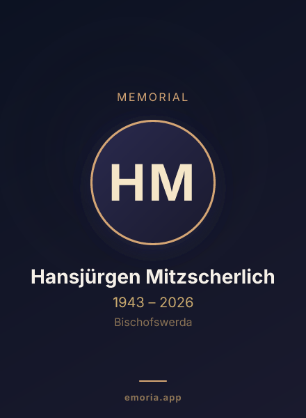 Memorial portrait of Hansjürgen Mitzscherlich