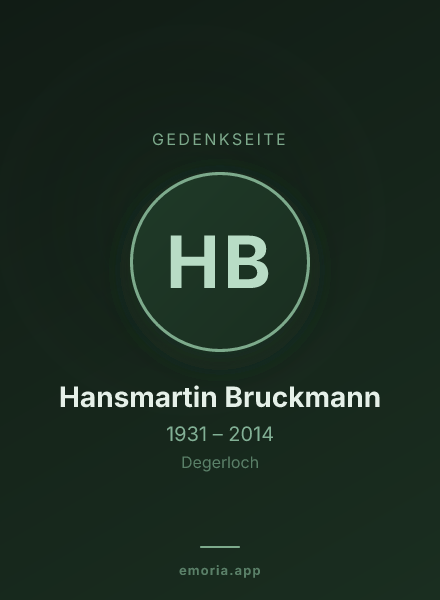 Gedenkportrait von Hansmartin Bruckmann