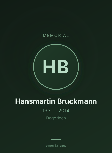 Memorial portrait of Hansmartin Bruckmann