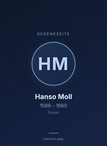 Gedenkportrait von Hanso Moll