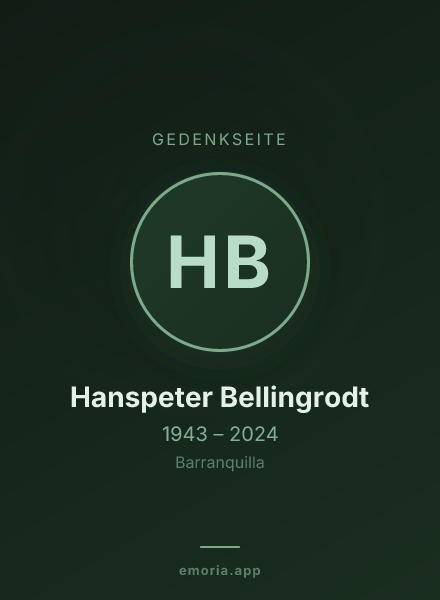 Gedenkportrait von Hanspeter Bellingrodt