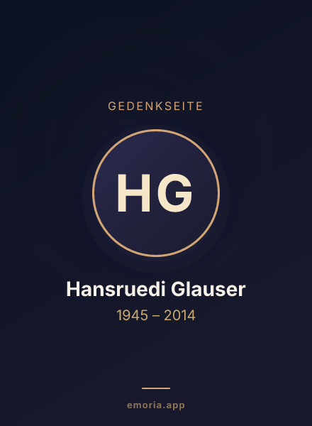 Gedenkportrait von Hansruedi Glauser