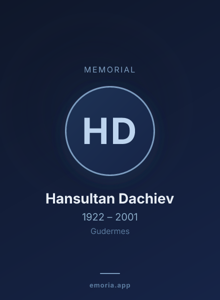 Memorial portrait of Hansultan Dachiev