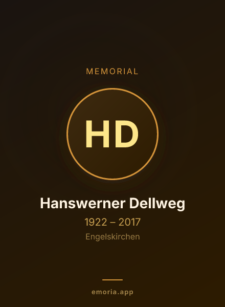 Memorial portrait of Hanswerner Dellweg