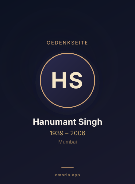Gedenkportrait von Hanumant Singh