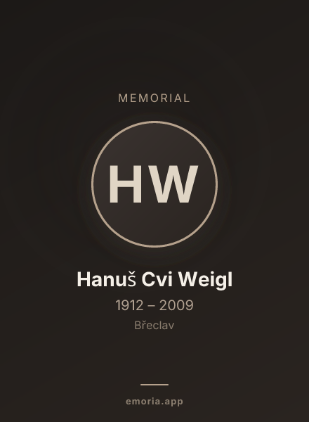 Memorial portrait of Hanuš Cvi Weigl