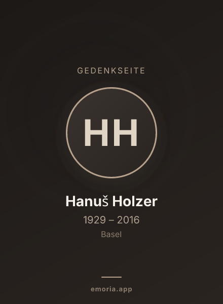 Gedenkportrait von Hanuš Holzer