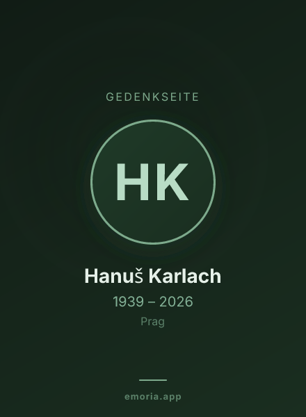Gedenkportrait von Hanuš Karlach