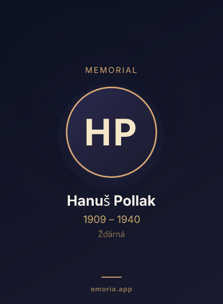Memorial portrait of Hanuš Pollak
