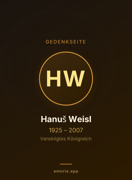 Gedenkportrait von Hanuš Weisl
