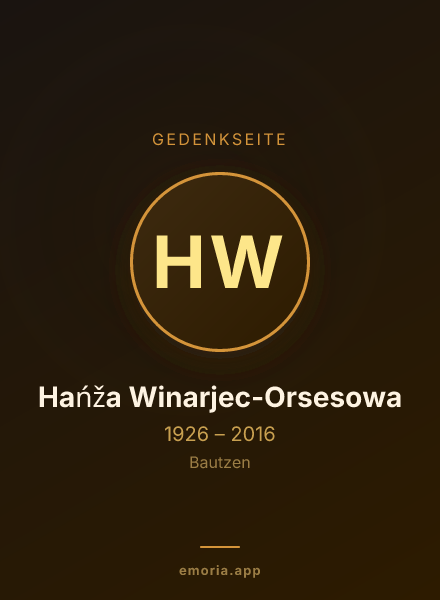 Gedenkportrait von Hańža Winarjec-Orsesowa