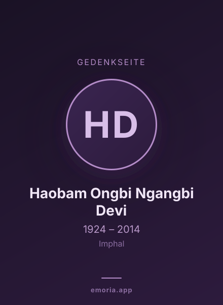 Gedenkportrait von Haobam Ongbi Ngangbi Devi