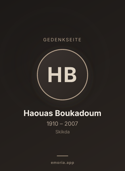 Gedenkportrait von Haouas Boukadoum