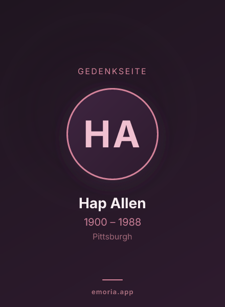 Gedenkportrait von Hap Allen