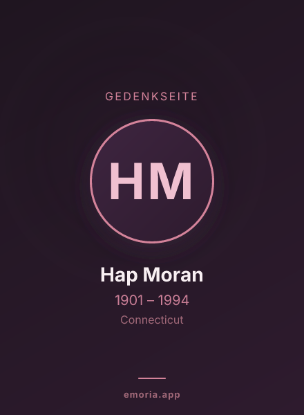Gedenkportrait von Hap Moran