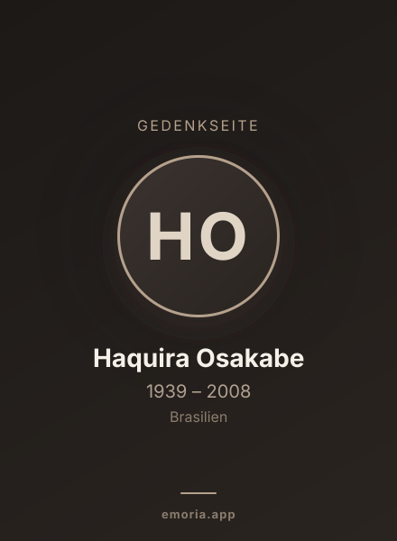 Gedenkportrait von Haquira Osakabe