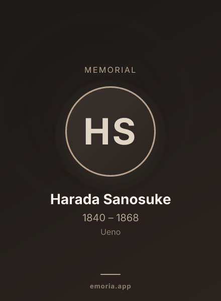 Memorial portrait of Harada Sanosuke