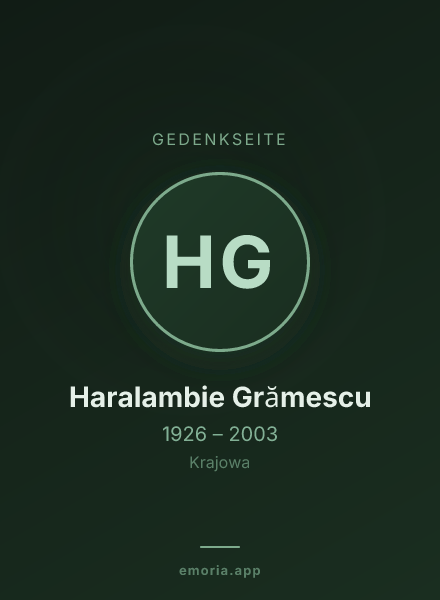 Gedenkportrait von Haralambie Grămescu