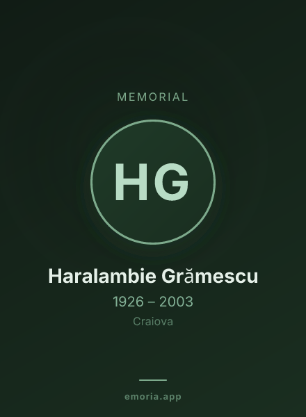 Memorial portrait of Haralambie Grămescu