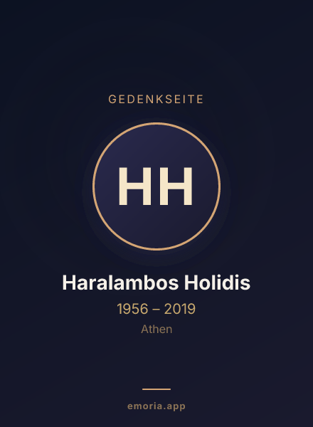 Gedenkportrait von Haralambos Holidis