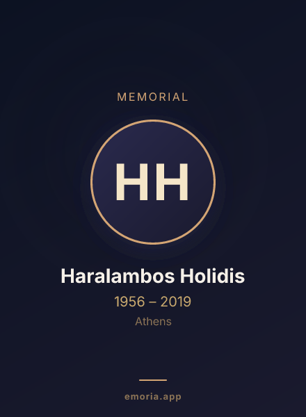 Memorial portrait of Haralambos Holidis