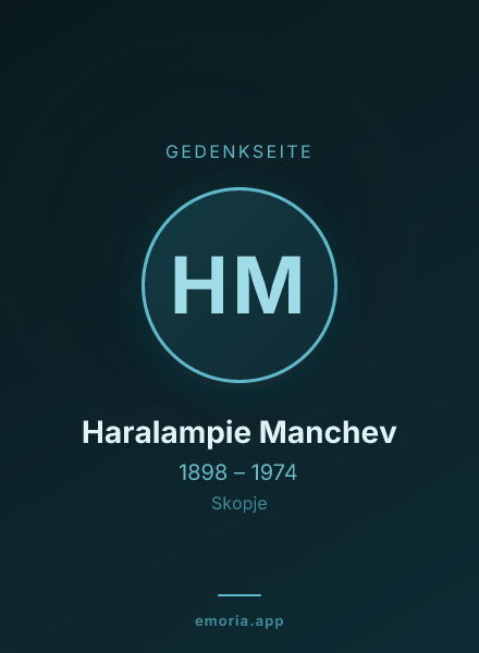 Gedenkportrait von Haralampie Manchev