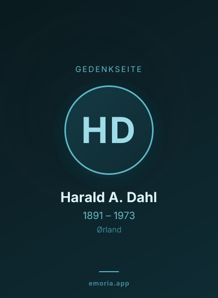 Gedenkportrait von Harald A. Dahl