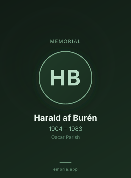 Memorial portrait of Harald af Burén