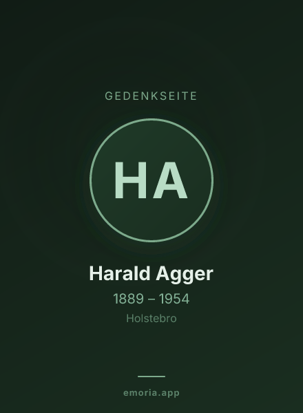 Gedenkportrait von Harald Agger