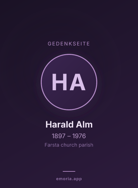 Gedenkportrait von Harald Alm