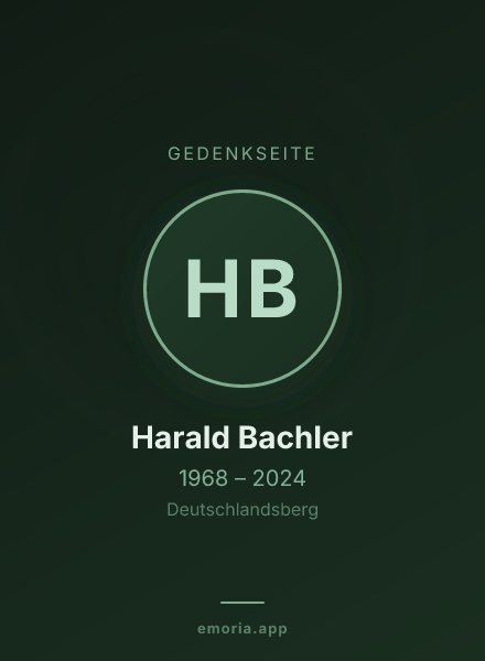 Gedenkportrait von Harald Bachler