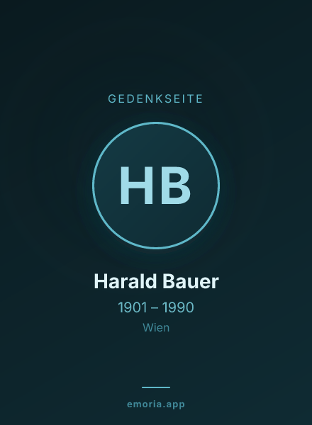 Gedenkportrait von Harald Bauer