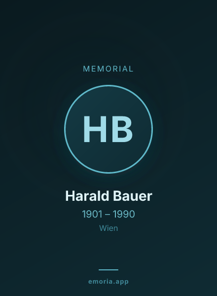 Memorial portrait of Harald Bauer