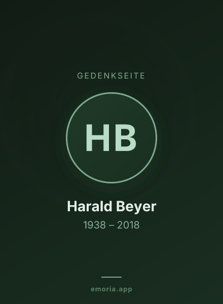 Gedenkportrait von Harald Beyer