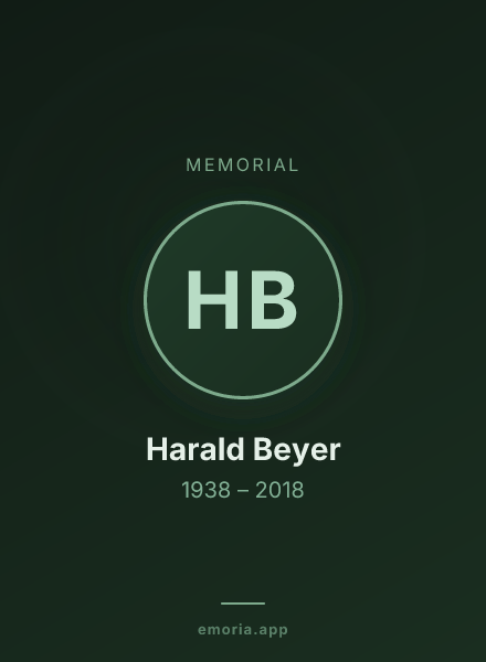 Memorial portrait of Harald Beyer