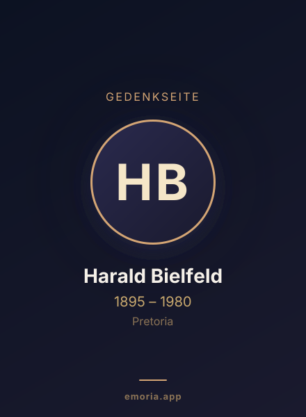 Gedenkportrait von Harald Bielfeld