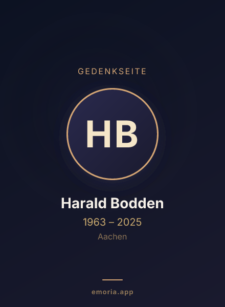 Gedenkportrait von Harald Bodden