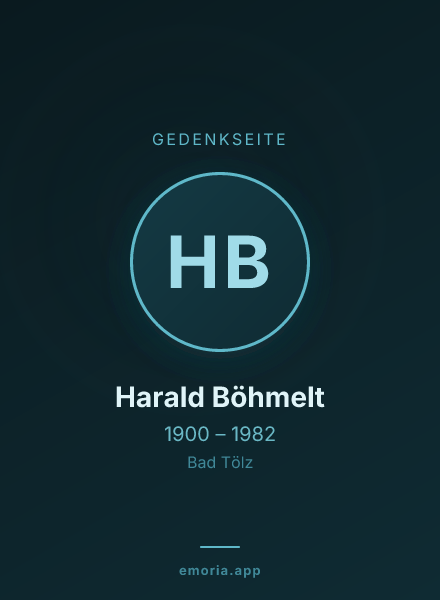 Gedenkportrait von Harald Böhmelt