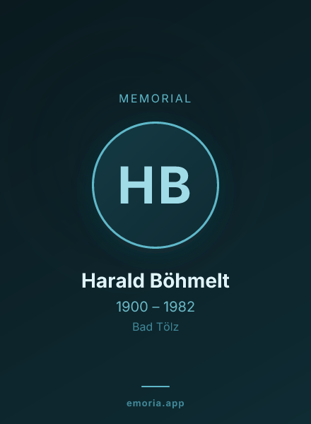 Memorial portrait of Harald Böhmelt