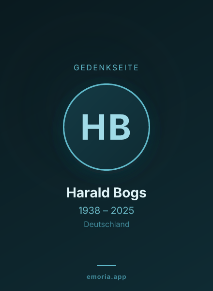 Gedenkportrait von Harald Bogs